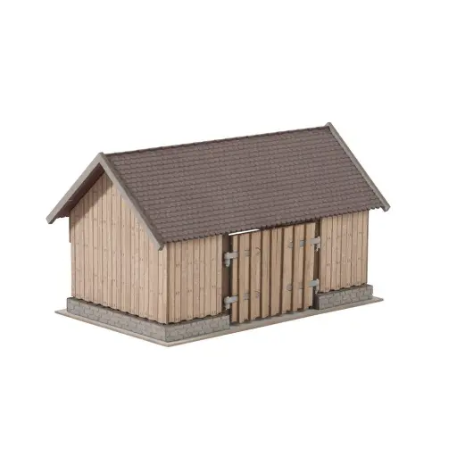 [NO66716] Dépot/hangar, Laser-cut NOCH 66716 - HO 1/87 - 109x67x64 mm