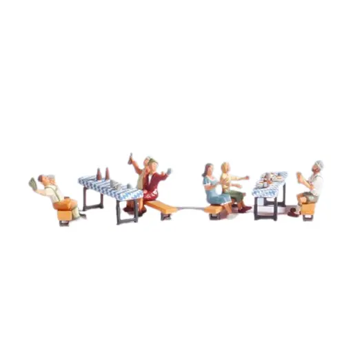 [NO15832] Lot de 6 personnages sur la terrasse d'une brasserie Noch 15832 - HO 1:87