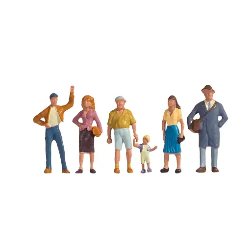 [NO15478] Lot de 6 piétons dont 2 femmes 3 hommes et 1 enfant NOCH 15478 - HO 1/87