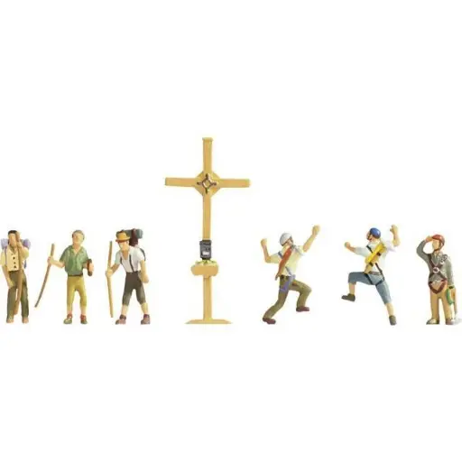 [NO36874] Lot de 6 randonneurs avec croix sommitale NOCH 36874 - N 1/160