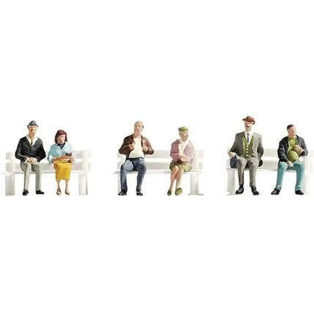 Lot Personnages Assis NOCH échelle 1/87 (HO) - Réf 16050 - Figurines Véhicules
