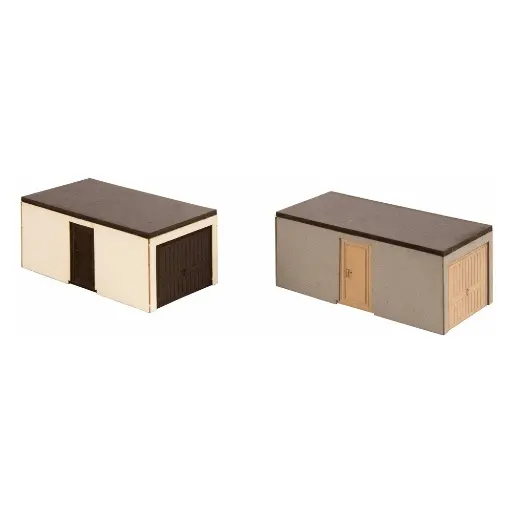 [NO14319] Lot de 2 garages préfabriqués - NOCH 14319 - HO 1/87 - 69x35x30 mm