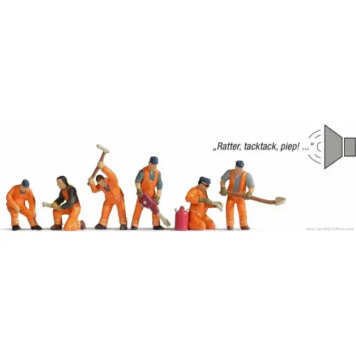[NO12951] Scène sonore "Chantier sur la voie - 6 travailleurs" - NOCH 12951 - N 1/160