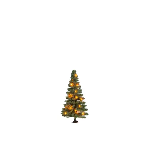 [NO22121] Sapin de noël illuminé 20 LED 80mm Vert - NOCH 22121 - HO TT N O