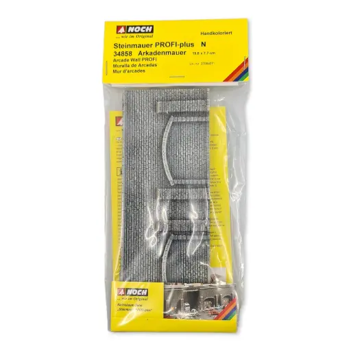 [NO34858] Mur avec arcades miniature Noch 34858 - N 1/160 - 198 x 77 mm
