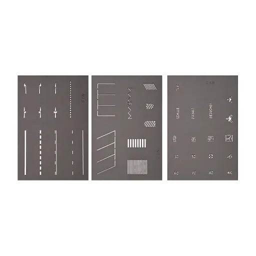[NO34240] 5 feuilles de marquages routier Noch 34240 - N 1/60 - 38 symboles
