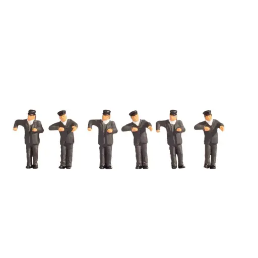 [NO36281] Pack de 6 conducteurs de train NOCH 36281 - N : 1/160