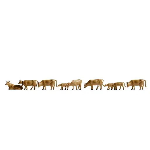 [NO36722] Pack de 9 animaux, vaches et veaux NOCH 36722 - N : 1/160