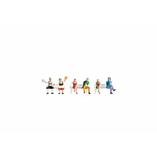 [NO15536] Pack de 6 personnages assis NOCH 15536 - HO : 1/87ème