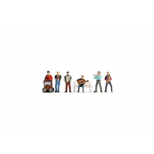 [NO15563] Pack de 6 musiciens ambulants NOCH 15563 - HO : 1/87ème