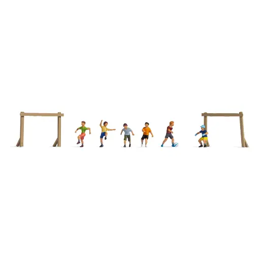 [NO15817] Pack de 6 enfants au terrain de foot NOCH 15817 - HO : 1/87