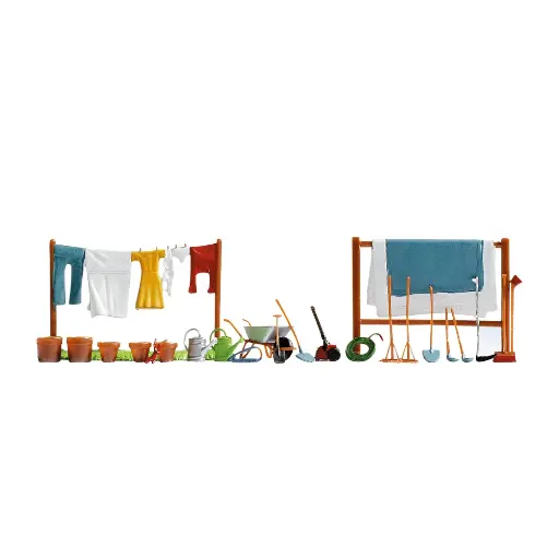 [NO14800] Pack "Accessoires de jardinage" NOCH 14800 - HO 1/87