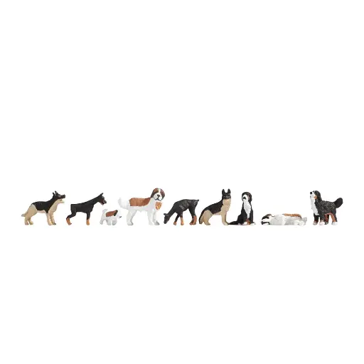 [NO15717] Pack de 9 chiens NOCH 15717 - HO : 1/87ème