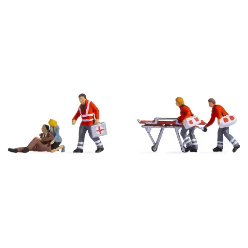 [NO36080] 5 figurines thème "Accident de la route" NOCH 36080 N 1/160