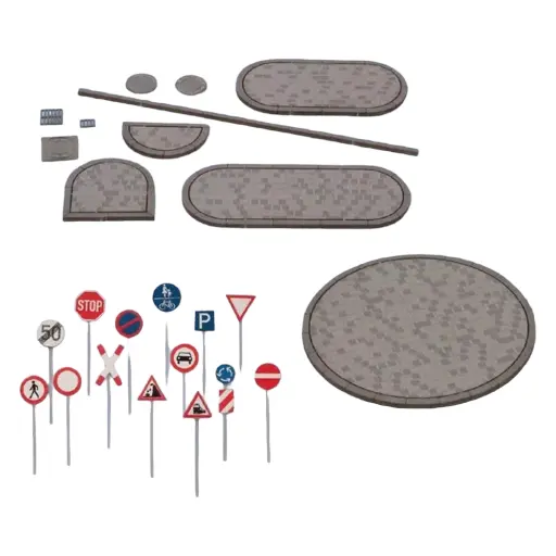 [NO60525] Kit décoration de la route Noch 60525 - HO 1/87