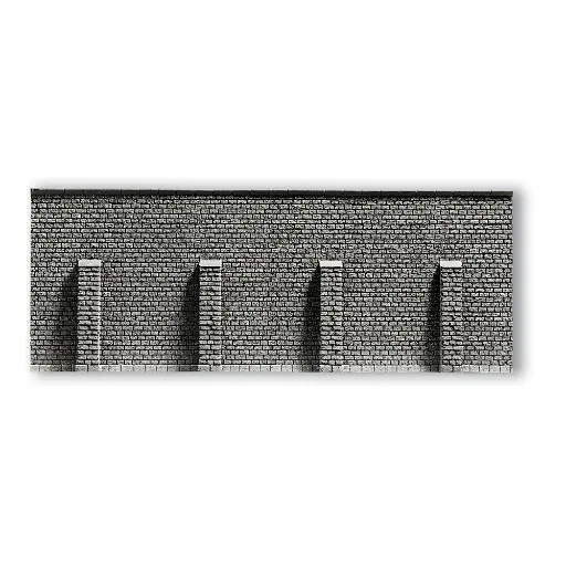 [NO34856] Mur de soutènement en pierre en mousse dure / 198x74 mm NOCH 34856 - N 1/160