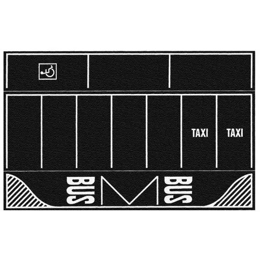 [NO60718] 2 Feuilles "Parking" Asphalte 220x140mm NOCH 60718 - HO 1/87