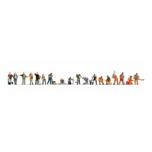 [NO16111] Pack XL 18 Figurines "Au boulot" NOCH 16111 - HO 1/87ème