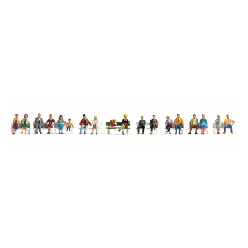[NO16131] Pack XL | 18 personnages assis Noch 16131 - HO 1/87