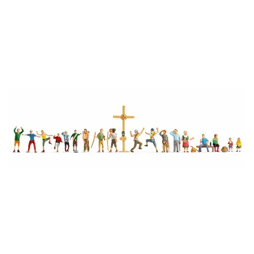 [NO16140] Pack XL 18 Figurines "À la montagne" NOCH 16140 - HO 1/87ème