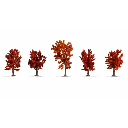 [NO25625] Pack de 5 arbres d'automne Noch 25625 - HO | TT | N | Z - hauteur 80-100 mm