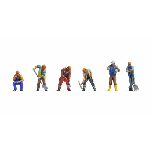 [NO35050] Lot de 6 Ouvriers du Bâtiment - Noch 35050 - N: 1/160