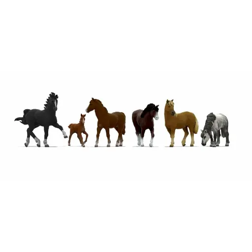 [NO44542] Lot de 6 Chevaux - Noch 44542 - Z: 1/220