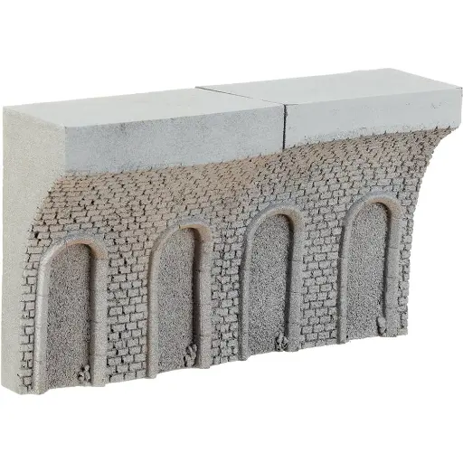 [NO58031] 2 Murs intérieurs de tunnel - Courbe - Gris - NOCH 58031 - Échelle HO / HOe / HOm - 100 x 48 x 110 mm