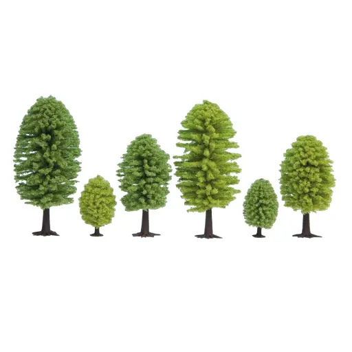[NO32901] Pack de 10 arbres à feuilles 35 à 50 mm - Noch 32901 - N 1/160 & Z 1/220
