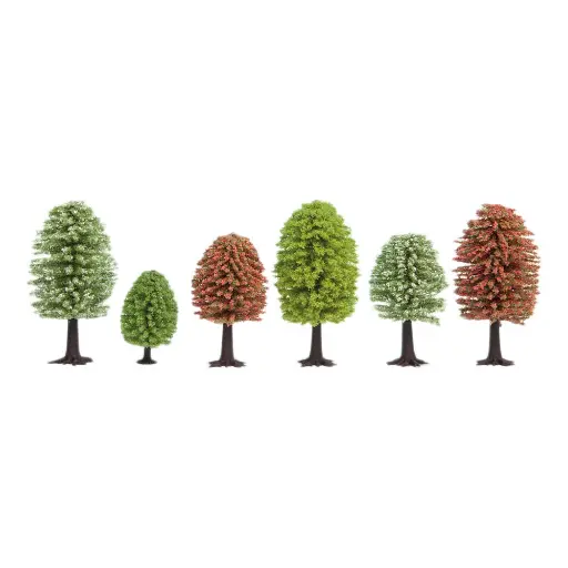 [NO26806] Pack de 25 arbres de printemps - NOCH 26806 - HO 1/87 & TT 1/120 - Hauteur 35 à 90 mm