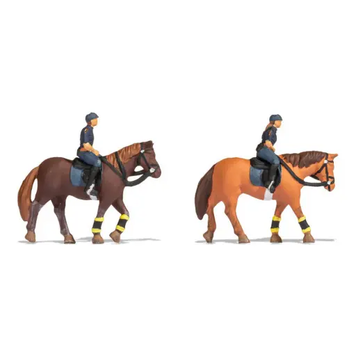 [NO36078] Personnages - policiers avec chevaux - NOCH 36078 - N 1/160