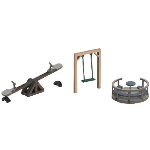 [NO14368] Lot d'équipements de terrain de jeux miniature - Noch 14368 - HO 1/87