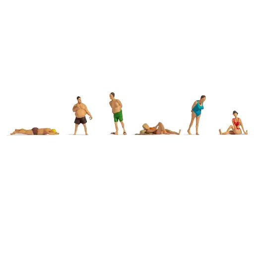 [NO38300] 6 Figurines baigneurs - Noch 38300 - N 1/160