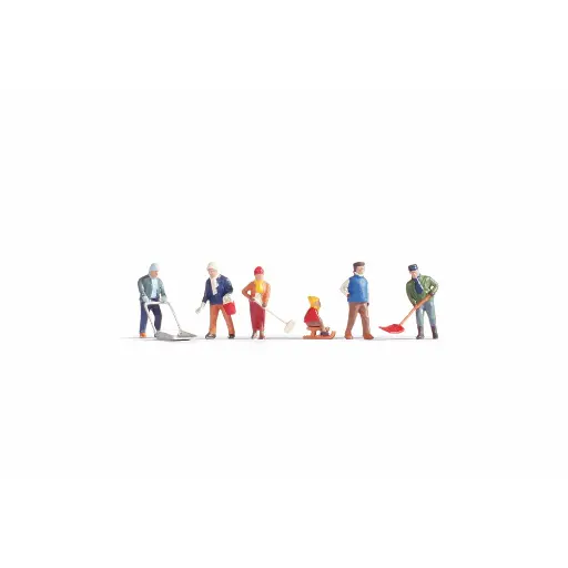 [NO15928] Figurines "travaux d'hiver" - Noch 15928 - HO 1/87