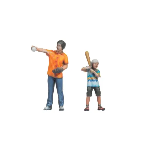 [NO10603] 2 enfants jouant au base-ball - Noch 10603 - HO 1/87