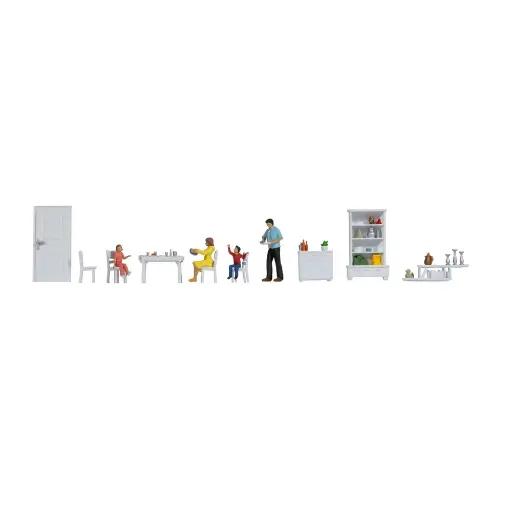 [NO16284] Coffret de figurines thématiques « Salle à manger » - Noch 16284 - 1/87 HO