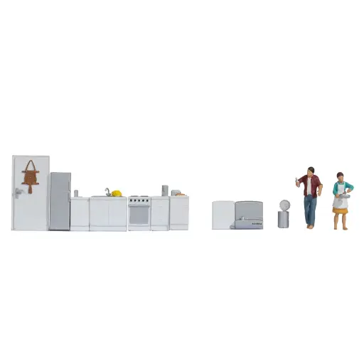 [NO16285] Coffret de figurines thématique « Cuisine » - Noch 16285 - HO 1/87