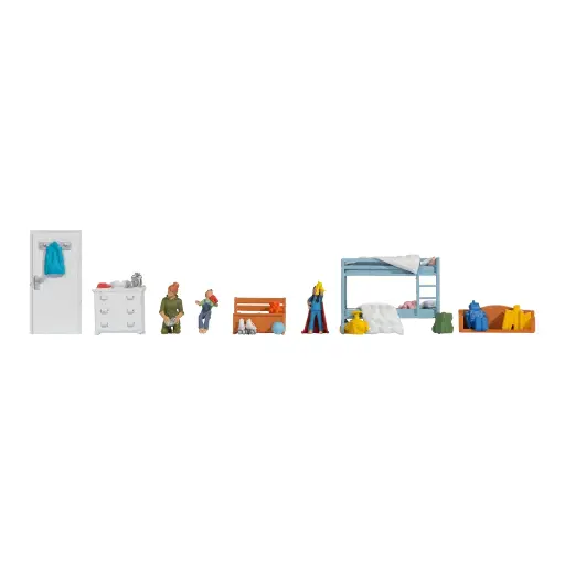 [NO16288] Coffret de figurines thématique « Chambre d'enfant » - Noch 16288 - HO 1/87