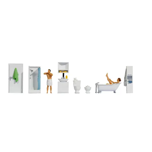 [NO16289] Coffret figurines HO « Salle de bain » - Noch 16289 - 1/87 HO