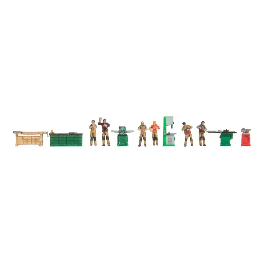 [NO35903] Coffret de figurines thématique « Menuiserie » - Noch 35903 - N 1/160