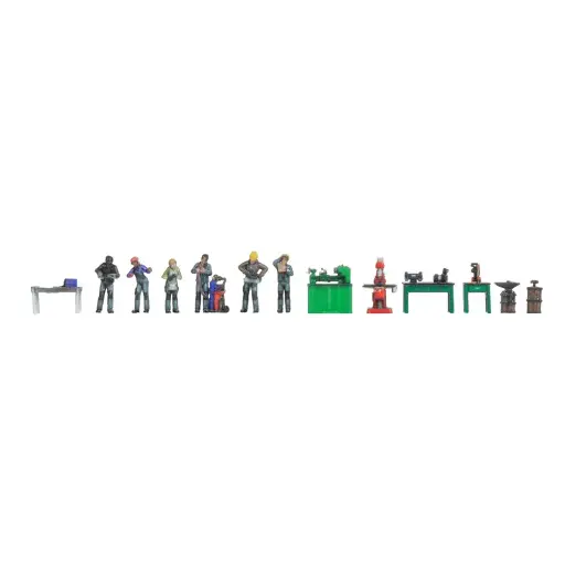[NO35904] Coffret de figurines thématiques « Traitement des métaux » Noch 35904 - N 1/160