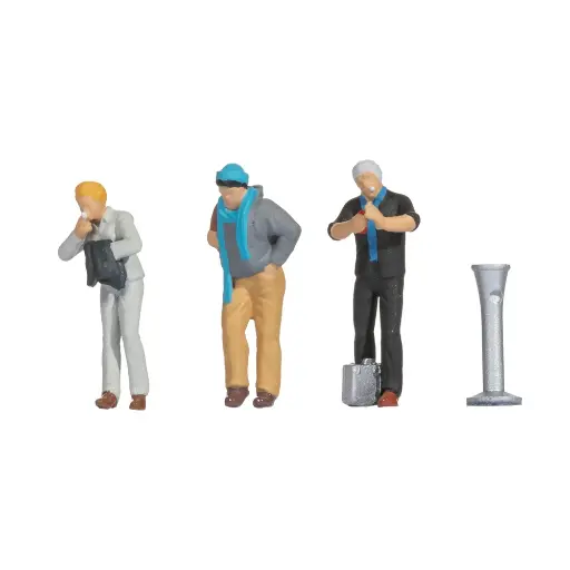 [NO16604] 3 figurines en pause cigarette - Noch 16604 - HO 1/87