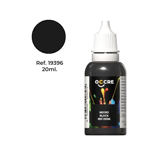 [OC19396] Peinture acrylique noir 20 ml - Occre 19396