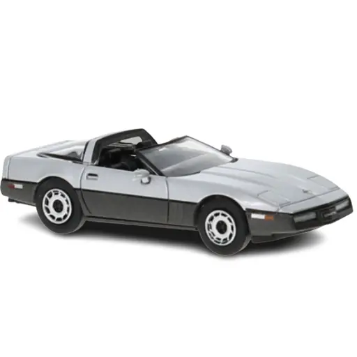 [PCX870318] Voiture Chevrolet Corvette C4 argent et gris métallique, PCX 870318 - HO 1/87