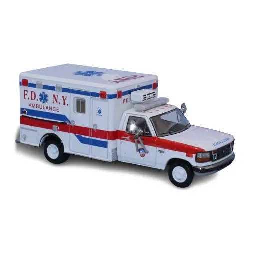 [PCX870361] Ford F 350 Horton Ambulance - FDNY Blanc - 1997 - PCX 870361 - HO 1/87