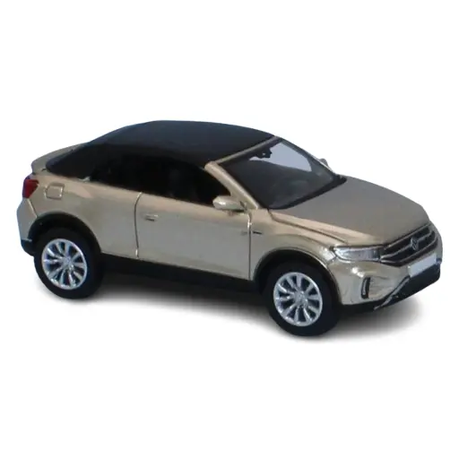 [PCX870602] Volkswagen T-Roc cabriolet fermé phase 2 de 2022 - Beige métallisé - PCX 870602 - HO 1/87
