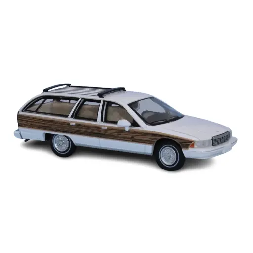 [PCX870453] Chevrolet Caprice break blanc décor bois 1991 - PCX 870453 - HO 1/87