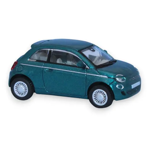 [PCX870563] Fiat 500e, vert foncé métallisé, 2020 - PCX870563 - HO 1/87