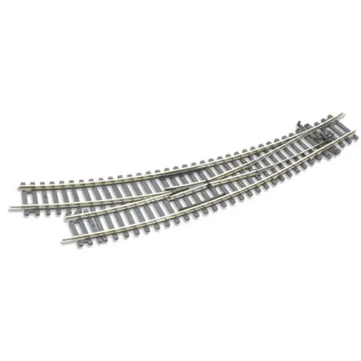 [PEST244] Aiguillage courbe à droite 11,25° Peco ST244 code 100 - R 438 & 505 mm - HO 1/87