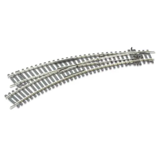 [PEST245] Aiguillage courbe à gauche 11,25° Peco ST245 code 100 - R 438 & 505 mm - HO 1/87
